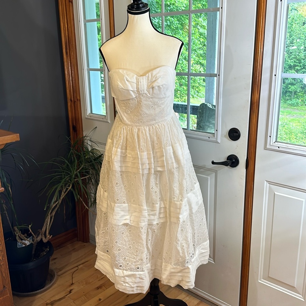 NWOT Anthropologie BHLDN Hitherto Ivory Fondant Tea Wedding Dress